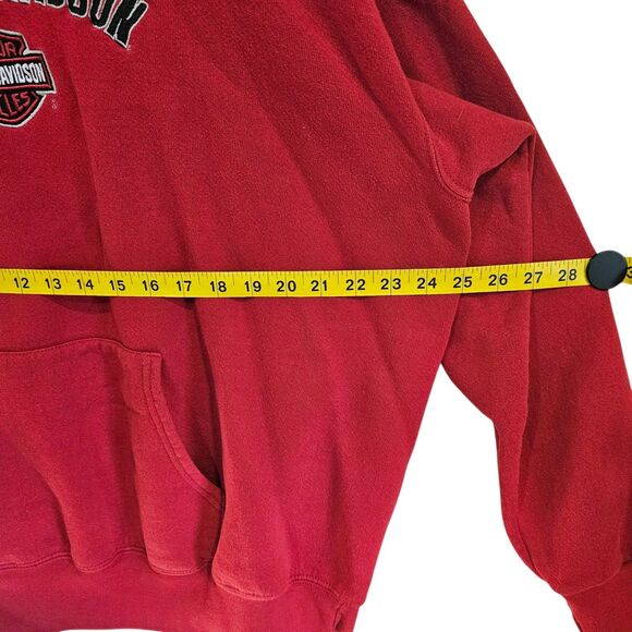 Harley-Davidson Red Pullover Sweatshirt Men Size XL Embroidered Blue Springs MO - Picture 4 of 10